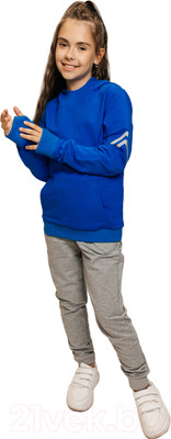 Спортивный костюм детский Isee DF55868 (р-р 34/134-140, синий/серый)