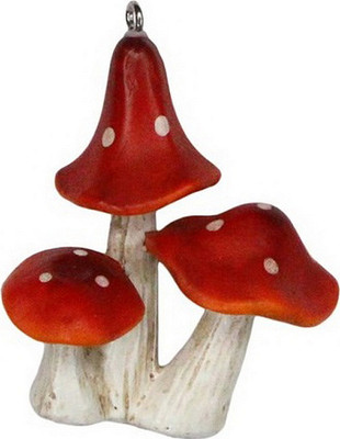 Елочная игрушка Gisela Graham Potting Shed Мухомор тройной / 11158_2 