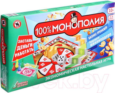 Настольная игра Русский стиль Экономическая 100% Монополия / 04032