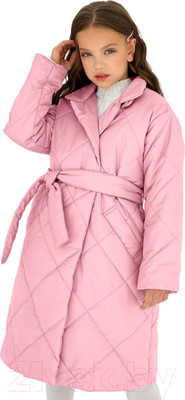 Пальто детское Amarobaby Pretty / AB-OD23-PRETTY29/06-140 (розовый, р.140-146)