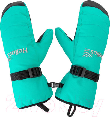 Варежки для охоты и рыбалки Helios Zabava Aqua (зеленый/черный)