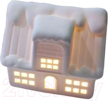 Ночник Лючия Зимняя Избушка 20 / 186-20 (белый фарфоровый)