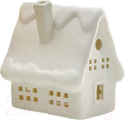 Ночник Лючия Зимняя Избушка 22 / 186-22 (белый фарфоровый)