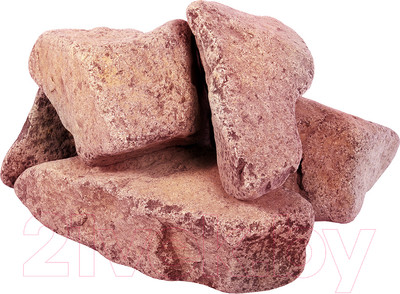 Камни для бани Банные Штучки Малиновый кварцит обвалованный средний / 33091 (20кг)