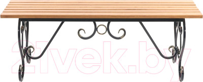 Скамья садовая AMC C2 1А1 118x46x43 (черный/светлое дерево)