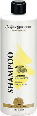 Шампунь для животных Iv San Bernard Traditional Line Lemon для короткой шерсти / SHAL500 (500мл)