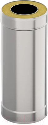 Труба дымохода UMKPRO 1.0м ф 130х200 AISI 439/439 1.0мм/0.5мм (К)