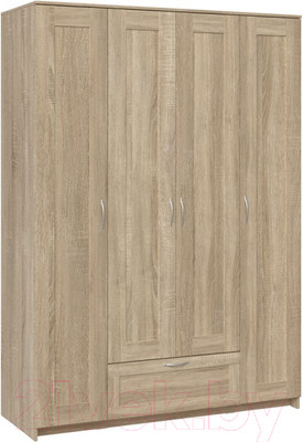 Шкаф Mio Tesoro Сириус 4-х створчатый 1 ящик 2.02.01.490.3 (дуб сонома)