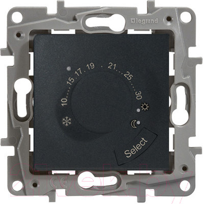 Терморегулятор для теплого пола Legrand Etika 672630 (антрацит)