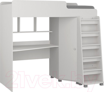 Кровать-чердак Премиум Твист 2 (белый)
