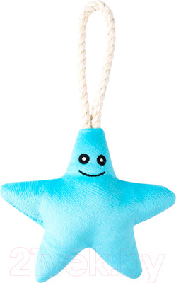 Игрушка для собак Mr. Kranch Звездочка с канатом и пищалкой / MKR80255 (нежно-голубой)