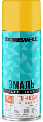 Эмаль Donewell RAL 1018 Универсальная акриловая DW-A1018 (520мл, желтый глянец)