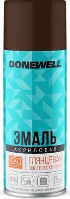 Эмаль Donewell RAL 8017 Универсальная акриловая DW-A8017 (520мл, коричневый глянец)