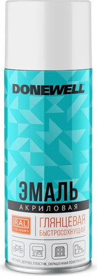 Эмаль Donewell RAL 9003 Универсальная акриловая DW-A9003 (520мл, белый глянец)