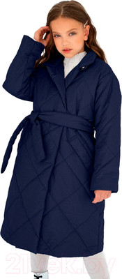 Пальто детское Amarobaby Pretty / AB-OD23-PRETTY29/20-146 (синий, р.146-152)