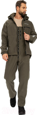 Костюм для охоты и рыбалки Huntsman Никс ЛЮКС -5°C Alova Windblock Хаки (р-р 56-58/170-176)