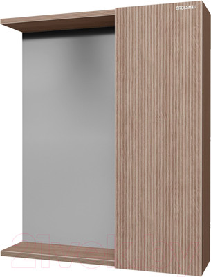Шкаф с зеркалом для ванной Grossman Юнит 70 / 2070112 (кадена вуд)