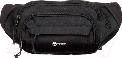 Сумка на пояс Torber T9424-3B (черный)