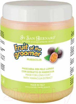 Маска для животных Iv San Bernard Fruit Of The Groomer Maracuja для длинной шерсти (1л)