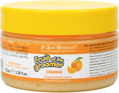 Маска для животных Iv San Bernard Fruit of the Groomer Orange для слабой выпадающей шерсти (100мл)