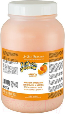 Маска для животных Iv San Bernard Fruit Of The Groomer Orange для слабой выпадающей шерсти (3л)