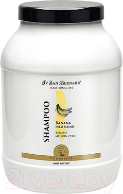 Шампунь для животных Iv San Bernard Traditional Line Banana для шерсти средней длины / SHAB3000 (3л)