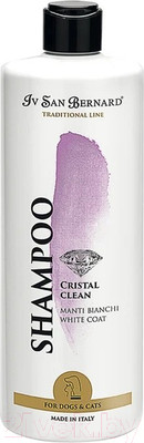 Шампунь для животных Iv San Bernard Traditional Line Cristal Clean для устранения желтизны шерсти (500мл)