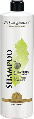Шампунь для животных Iv San Bernard Traditional Line Green Apple для длинной шерсти (1л)