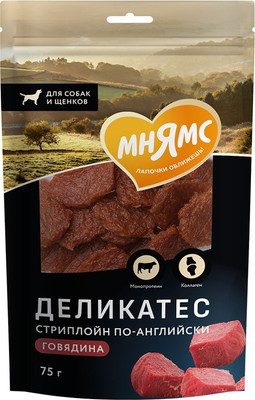 Лакомство для собак Мнямс Стриплойн по-английски / 709487 (75г)