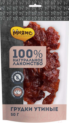 Лакомство для собак Мнямс Грудки утиные / 705922 (50г)