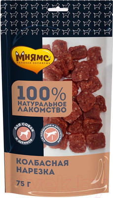 Лакомство для собак Мнямс Колбасная нарезка / 170500 (75г)