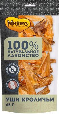 Лакомство для собак Мнямс Уши кроличьи / 706004 (65г)