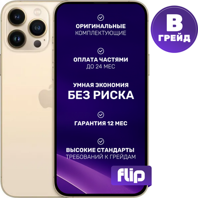 Смартфон восстановленный Apple iPhone 13 Pro Max 256GB Flip Грейд B (золото)