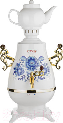 Электросамовар Centek CT-0092 A (белый/рисунок/золото)