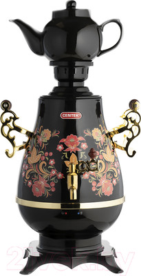 Электросамовар Centek CT-0092 B (черный/рисунок/золото)