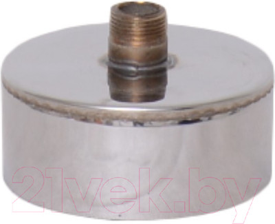 Заглушка дымохода КПД 430/0.5мм+430/1.0мм ф120 К (с конденсатоотводом)