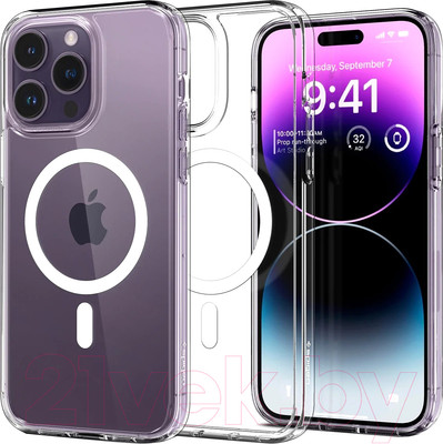 Чехол-накладка Spigen Ultra Hybrid Mag Magsafe для iPhone 14 Pro / ACS04969 (белый)