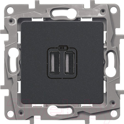 Розетка Legrand Etika 672694 (антрацит)