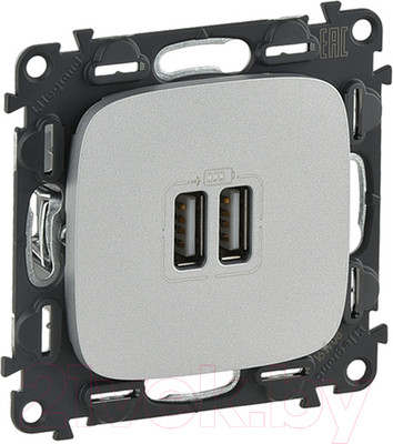 Розетка Legrand Valena Allure 754997 (алюминий)
