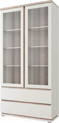 Шкаф с витриной Anrex Lima 2V2S (персидский жемчуг/мадура)