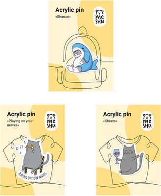 Набор значков Meshu Hamster Business / MS_54870 (3шт)