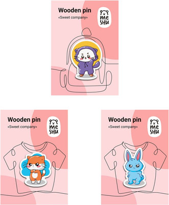 Набор значков Meshu Sweet Company / MS_54878 (3шт)