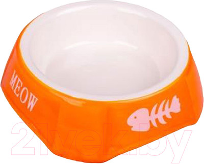 Миска для животных Mr. Kranch С рыбками / MKR059503 (оранжевый)