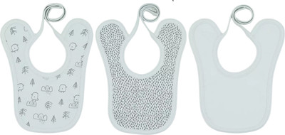 Набор нагрудников детских MOWbaby Birds / 0182 (3шт, голубой)