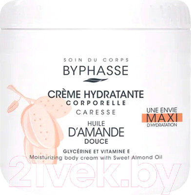 Крем для тела Byphasse Увлажняющий с маслом сладкого миндаля (500мл)