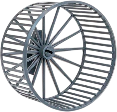 Колесо беговое для клетки Homepet 83326 (9см, серый)