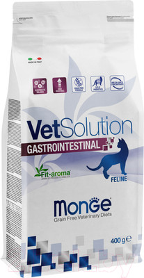 Сухой ветеринарный корм для кошек Monge Vet Solution Gastrointestinal при заболеваниях жкт (400г)