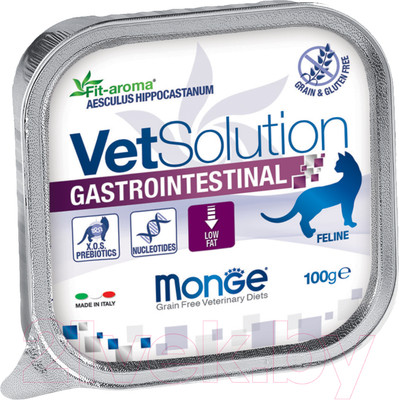 Влажный ветеринарный корм для кошек Monge Vet Solution Gastrointestinal (100г)