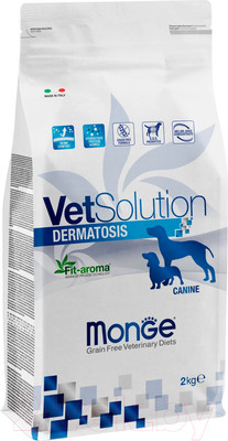 Сухой ветеринарный корм для собак Monge Vet Solution Dermatosis (2кг)