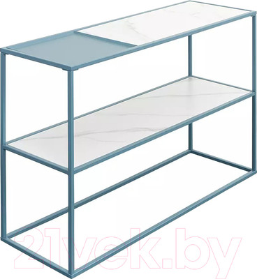 Консольный столик Bergenson Bjorn Mayen / BB0000504 (белый/бирюзовый)